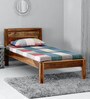 Nuevo Sheesham Wood Single Bed In Rustic Teak Finish