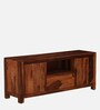 Nuevo Sheesham Wood TV Console in Scratch Resistant Honey Oak Finish For TVs Up To 55"