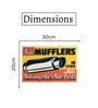 Number Plates Big Wall Sign Auto Mufflers Garage Theme