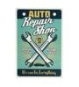 Number Plates Big Wall Sign Auto Repair Shop Vintage Garage