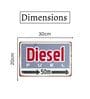 Number Plates Big Wall Sign Diesel Fuel Vintage