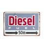 Number Plates Big Wall Sign Diesel Fuel Vintage