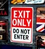 Number Plates Big Wall Sign Exit Only Do Not Enter