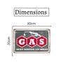 Number Plates Big Wall Sign GAS Next Service 100 Miles
