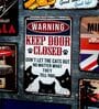 Number Plates Big Wall Sign Keep Door Closed Don't Let The Cats Out