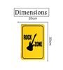 Number Plates Big Wall Sign Rock Zone Guitar Music Theme