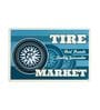 Number Plates Big Wall Sign Tire Market Garage Theme