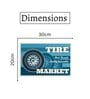Number Plates Big Wall Sign Tire Market Garage Theme