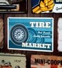 Number Plates Big Wall Sign Tire Market Garage Theme