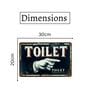 Number Plates Big Wall Sign Toilet Vintage Sign