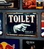 Number Plates Big Wall Sign Toilet Vintage Sign