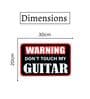 Number Plates Big Wall Sign Warning Don't Touch My Guitar