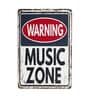 Number Plates Big Wall Sign Warning Music Zone