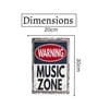 Number Plates Big Wall Sign Warning Music Zone