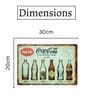 Big wall sign Cocacola Bottles Metal Plate