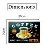 Plate Big wall sign Fresh Coffee Metal Plate