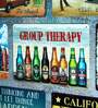 Big wall sign Group Therapy Bottles Metal Plate