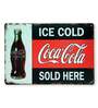 Big wall sign Ice Cold Cocacola sold Here Number Plate