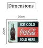 Big wall sign Ice Cold Cocacola sold Here Number Plate