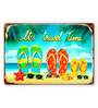 Big wall sign Its Travel Time Metal Plate
