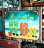 Big wall sign Its Travel Time Metal Plate