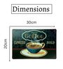 Big wall sign Roasted Coffee Espresso Metal Plate