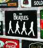 Big wall sign The Beatles Walking Metal Plate
