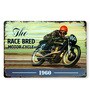 Big wall sign The Race Bred Motorcycle 1960 Metal Plate