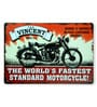 Big wall sign The Vincent 1000cc Metal Plate