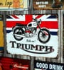 Big wall sign Triumph Metal Plate