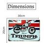 Big wall sign Triumph Metal Plate
