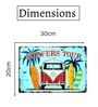 Big wall sign Volkswagen van Surfers Tour Metal Plate