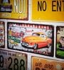 Number Plates Wall Sign Drive In Liquor Store Vintage