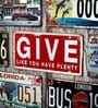 Number Plates Wall Sign Give Like You Have Plenty