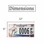 Number Plates Wall Sign Mississippi 0006 PD Vintage Decor