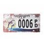 Number Plates Wall Sign Mississippi 0006 PD Vintage Decor