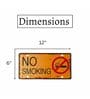 Number Plates Wall Sign No Smoking Orange