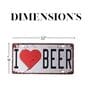 Plate wall sign I Love Beer Metal Plate