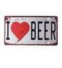 Plate wall sign I Love Beer Metal Plate