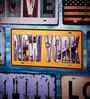 Metal Plate wall sign New York Metal Plate