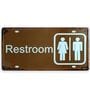 Metal Plate wall sign Restroom Signage Metal Plate