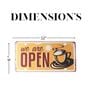 Metal Plate wall sign We are open Coffee Metal Plate
