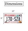 Metal Plate wall sign Wisconsin 170 SZA Metal Plate