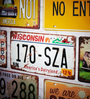 Metal Plate wall sign Wisconsin 170 SZA Metal Plate