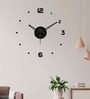 Numbers With Dots Black Plastic Wall Clock