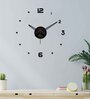 Numbers With Dots Black Plastic Wall Clock