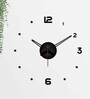 Numbers With Dots Black Plastic Wall Clock