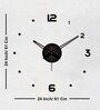 Numbers With Dots Black Plastic Wall Clock