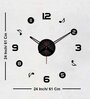 Numbers With Music Black Plastic Wall Clock