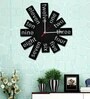 Black MDF Numbers Modern Wall Clock